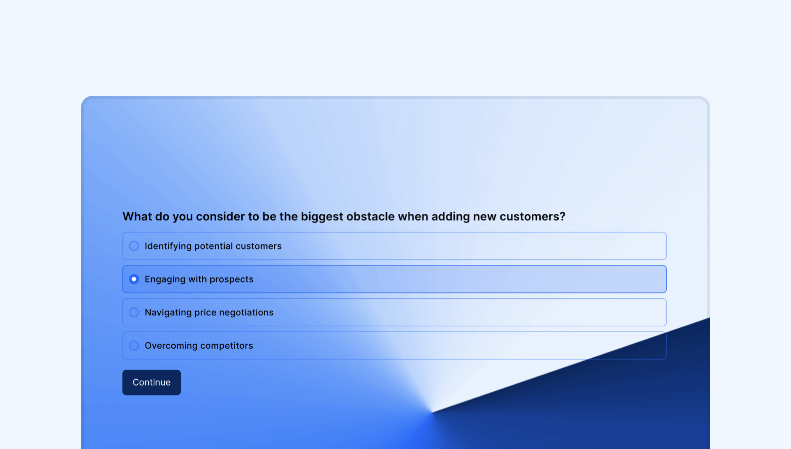 Sales survey questionnaire