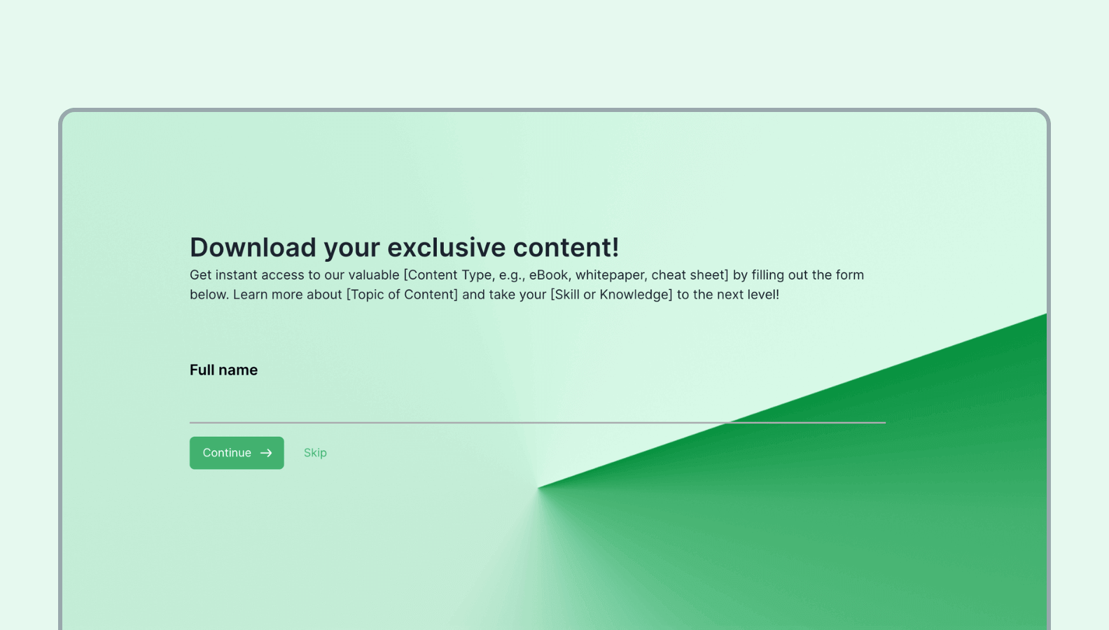 Content Download Form