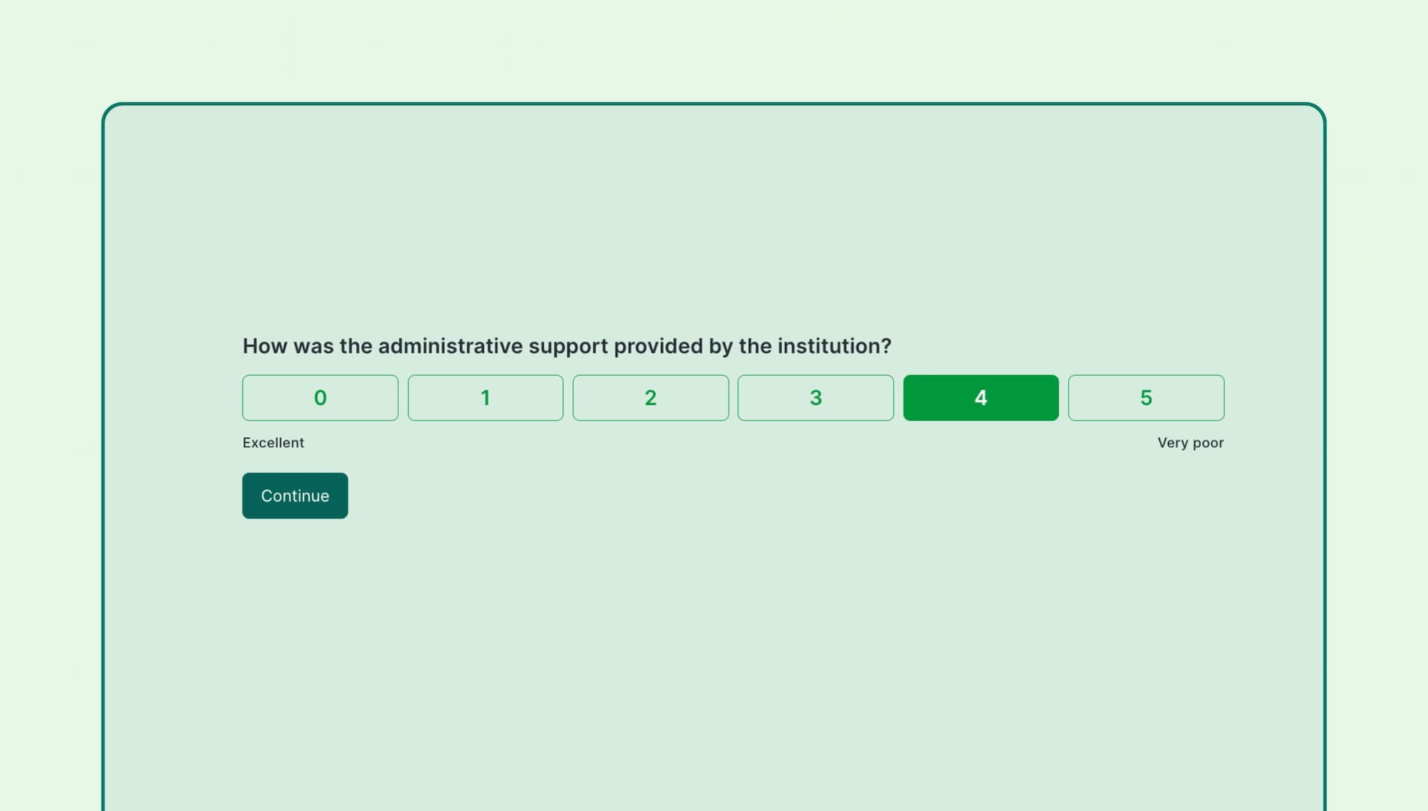 Student feedback survey