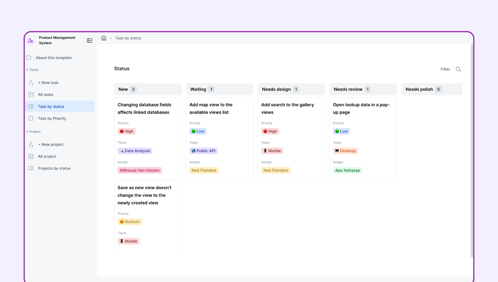 Product Management System template | Formaloo