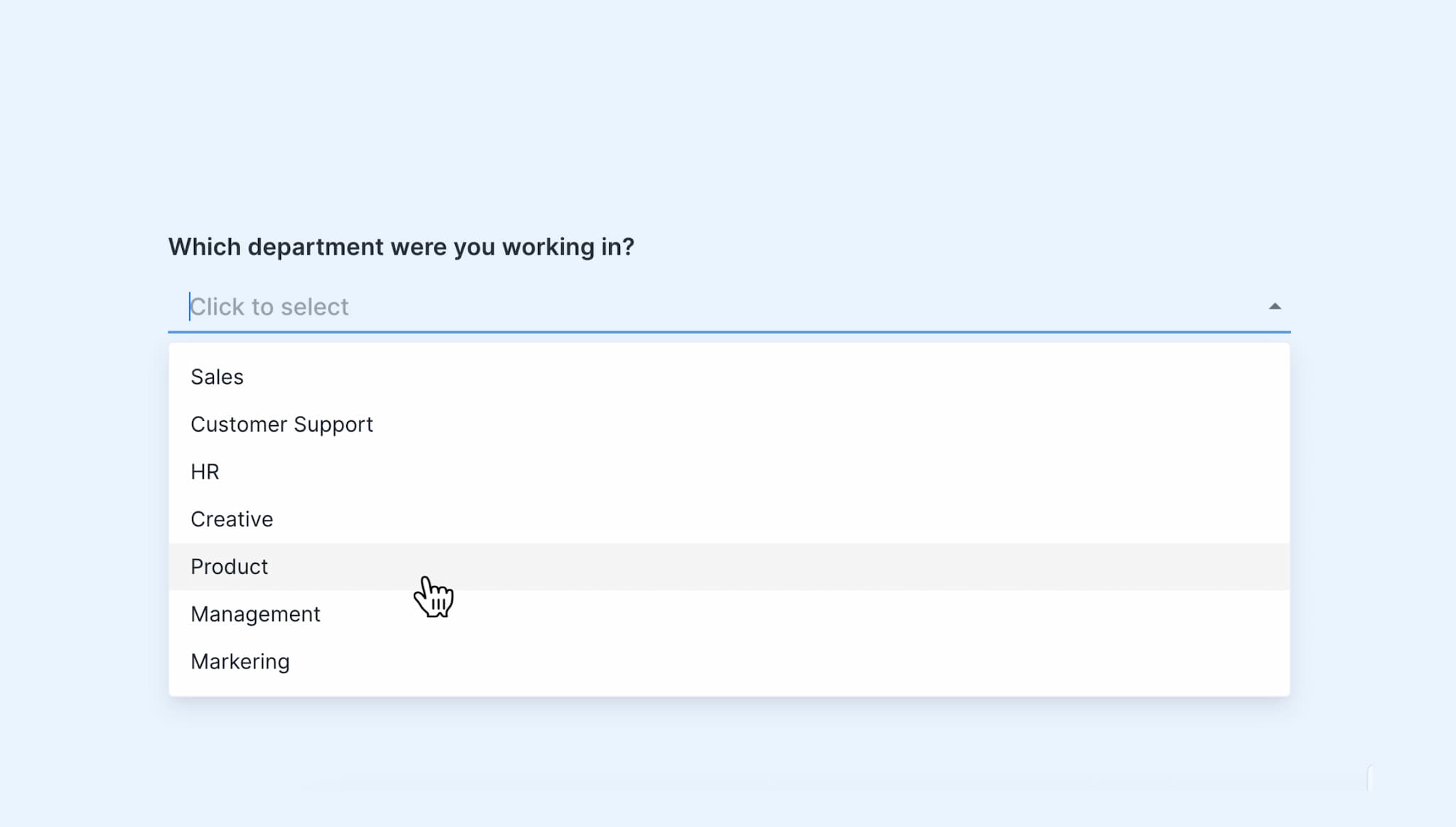 Employee exit survey template Formaloo