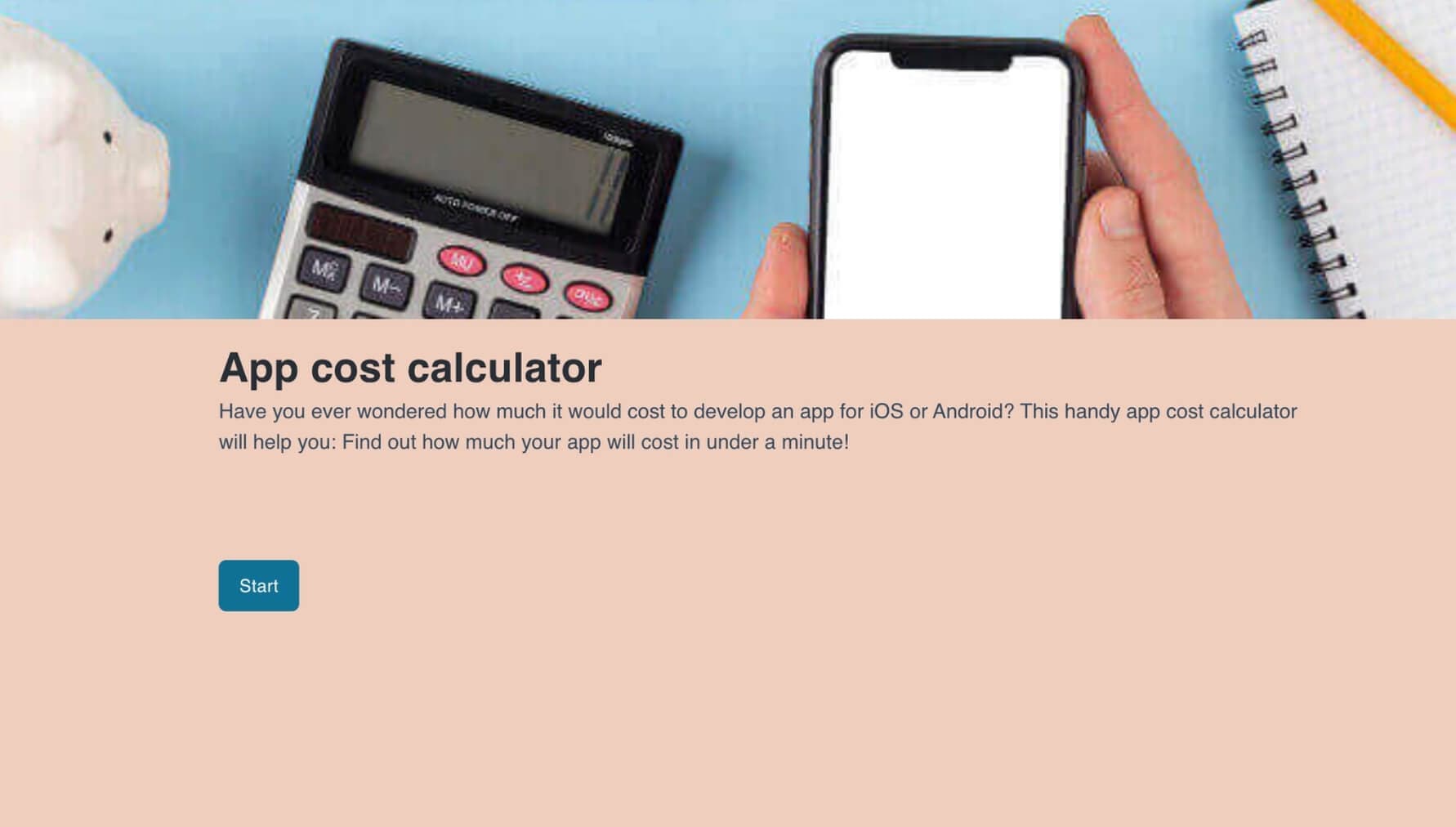 Free to use calculation form template