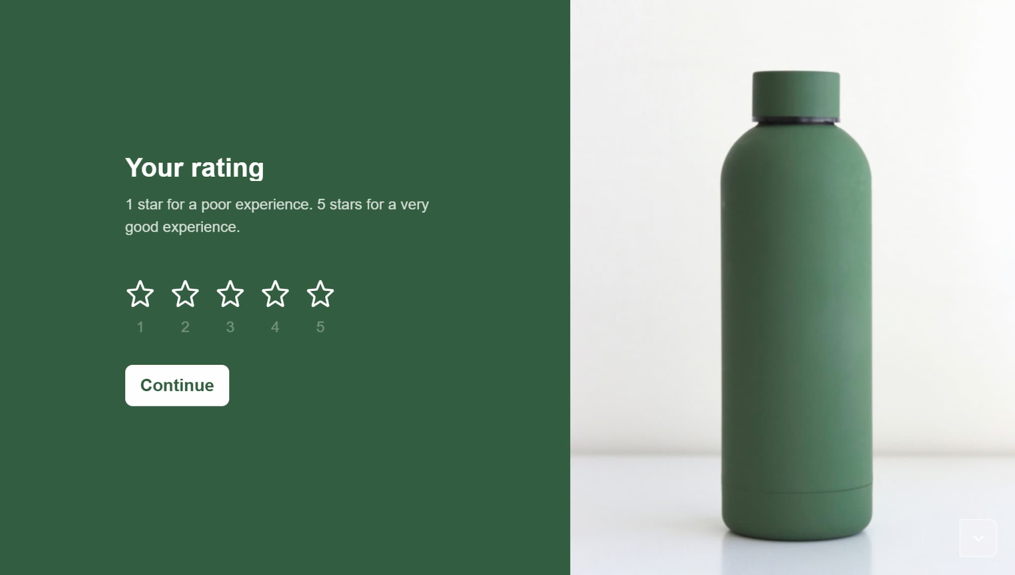 Product review form for E-commerce