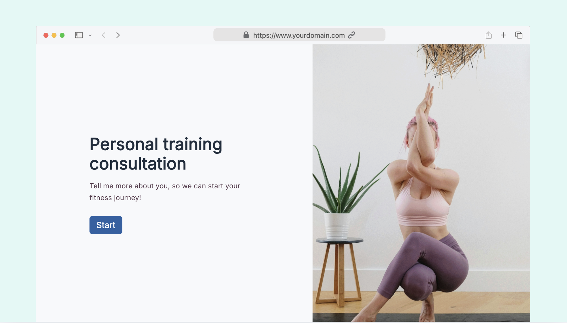 Personal training consultation