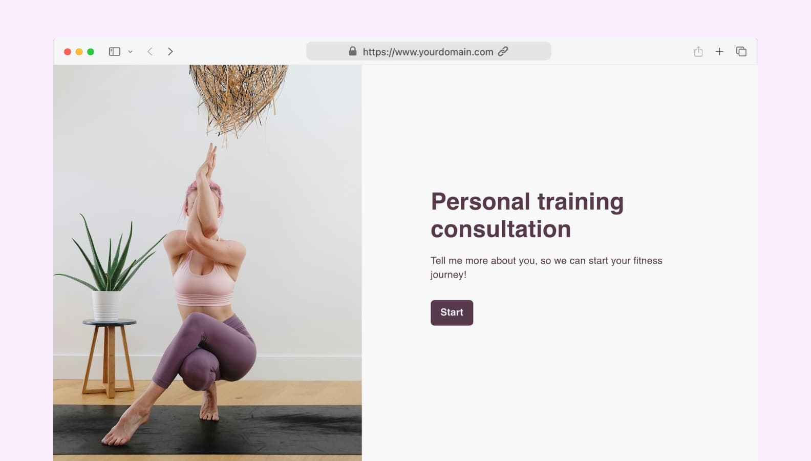 Personal training consultation