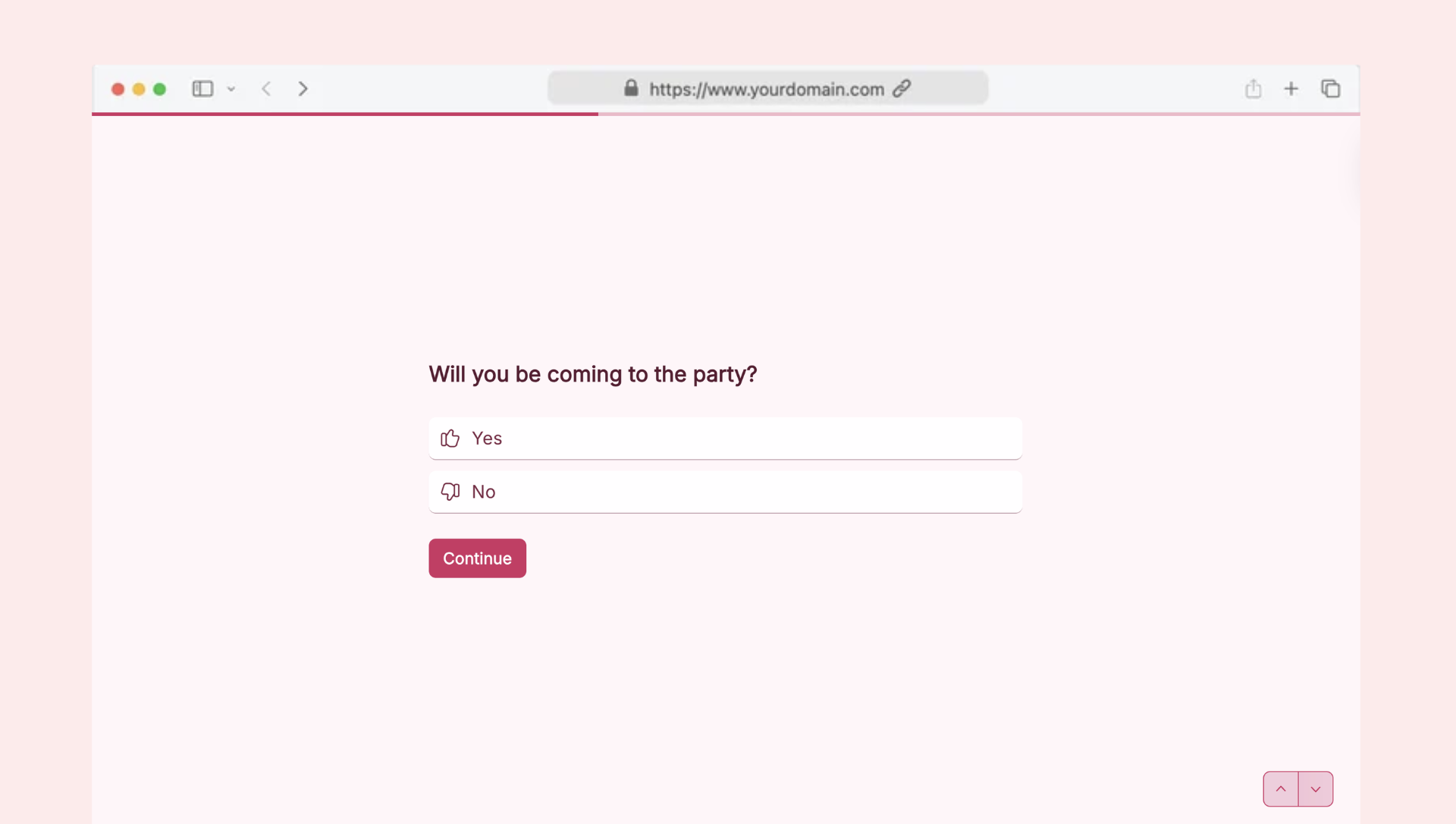 Party invitation template