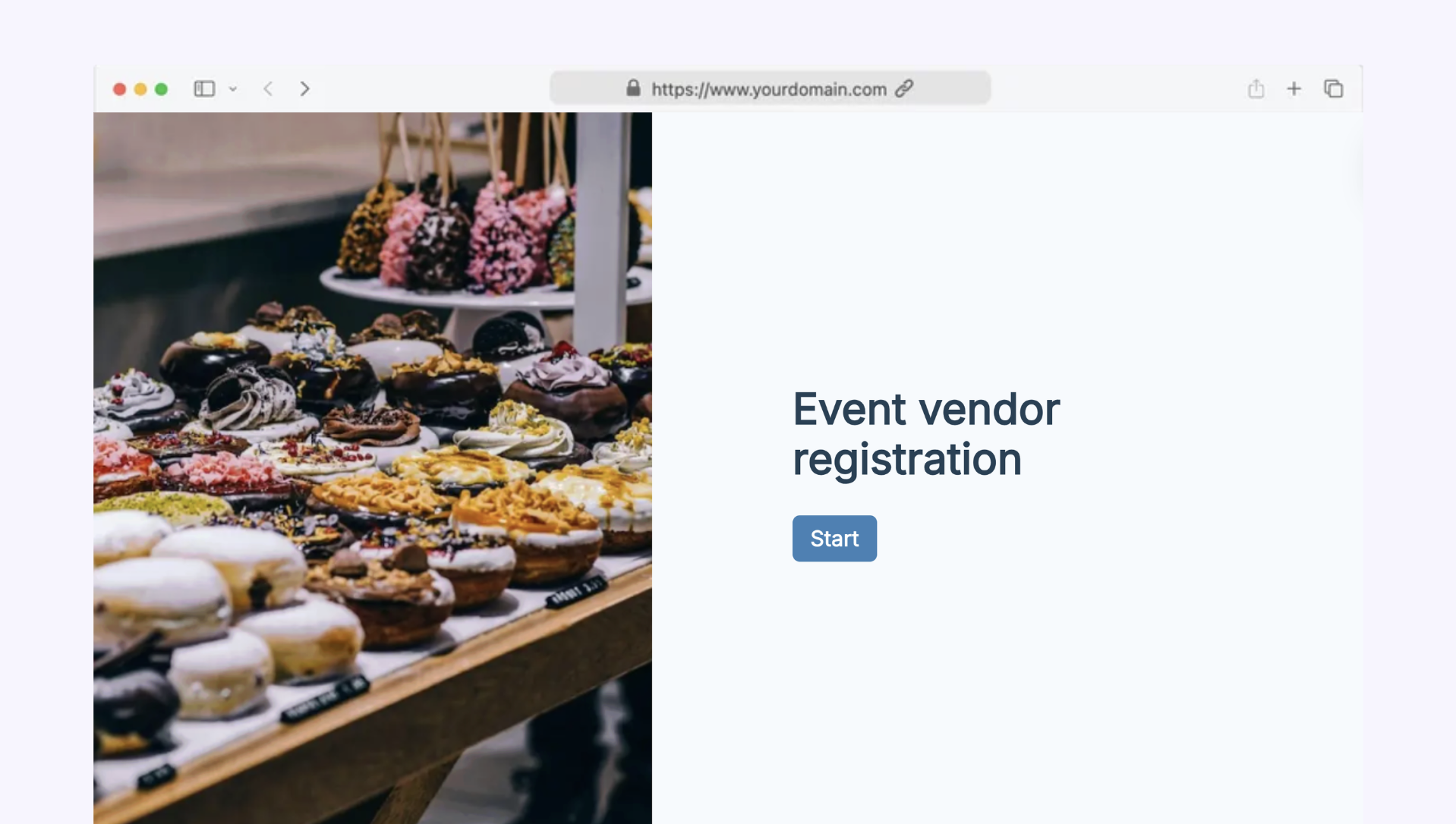 Event vendor registration