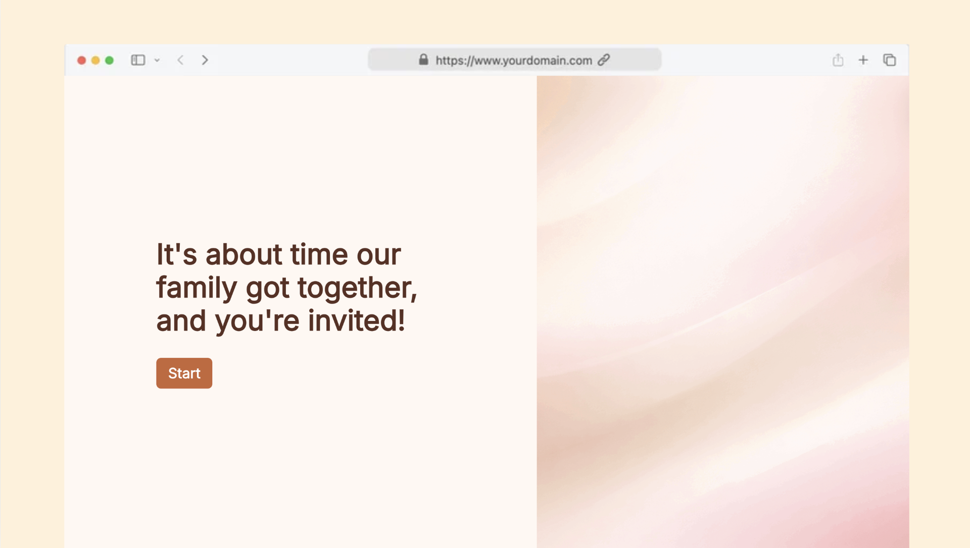 Family reunion registration