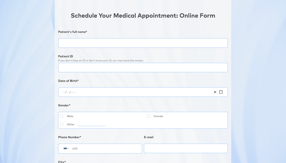 Online medical appointment