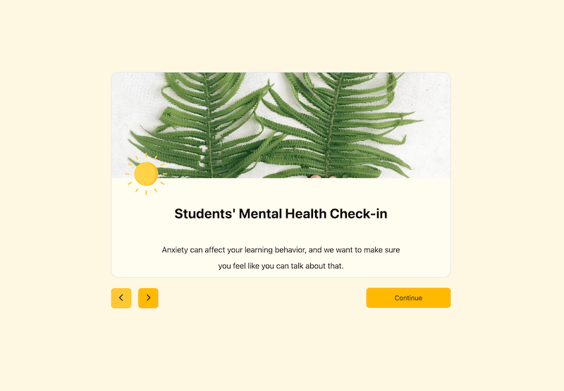 Student mental health check