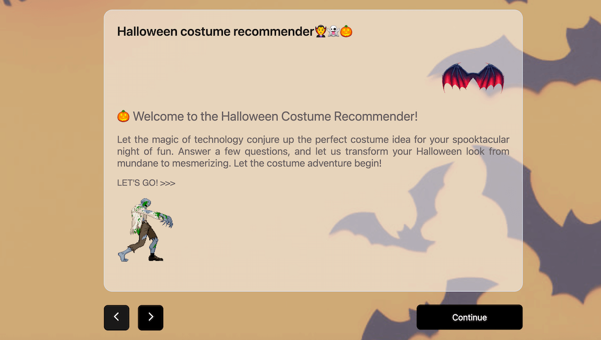 Halloween costume recommender🧛‍♂️👻🎃