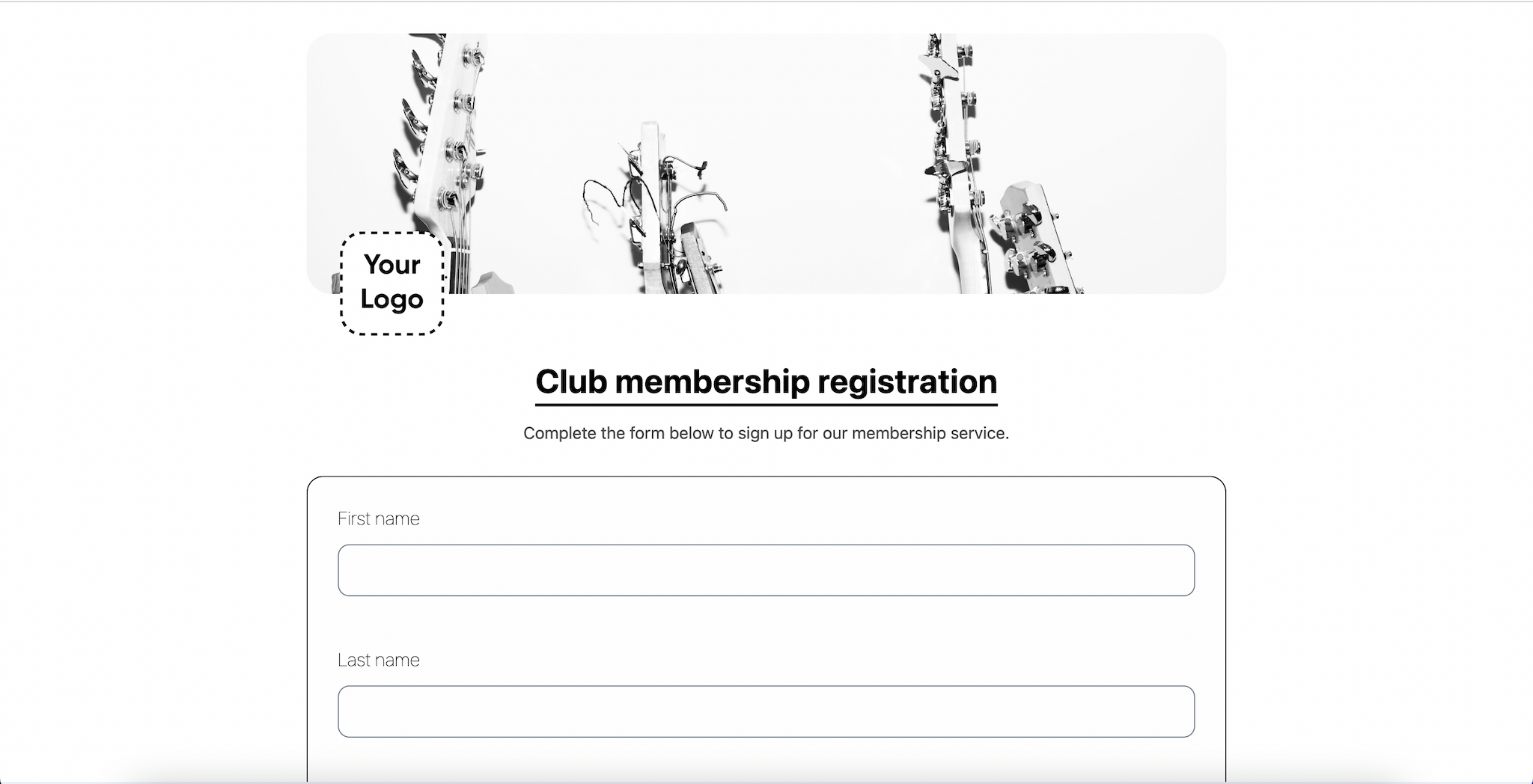 Club membership registration