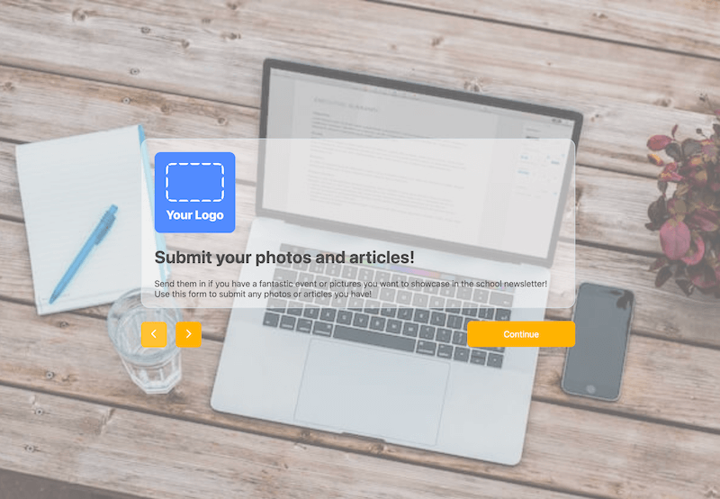 Article submission form template Formaloo