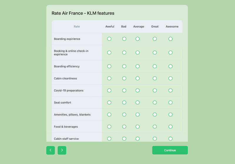 Rate & review form template | Formaloo